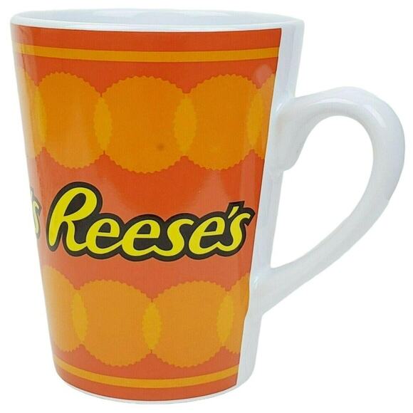 Reeses‎ Coffee Mug Orange 12 oz Galerie Peanut Butter Cups Pieces Hersheys Candy - Picture 1 of 4